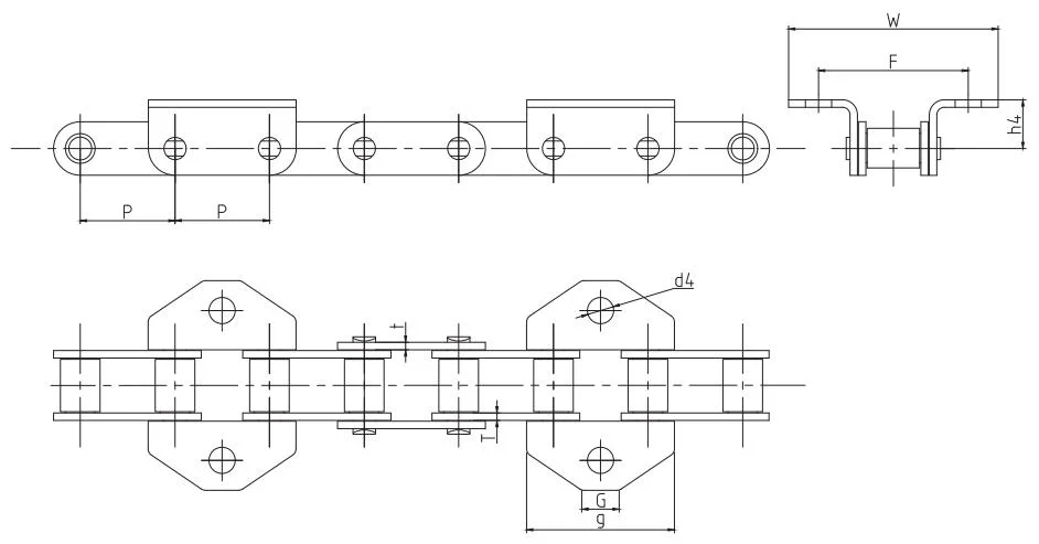 Cgs38 Cgs38p2 GS38 GS38c6e GS38f3 Lifting Steel Link Stainless Steel Conveyor Roller Chain