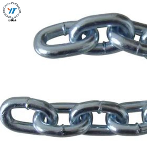 Galvanized DIN5685 Short Double Loop Link Chain Weldless Knotted Chain