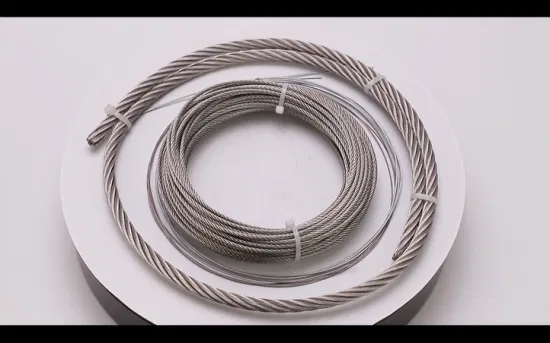 スチールケーブル炭素被覆亜鉛メッキステンレス鋼ワイヤーロープ